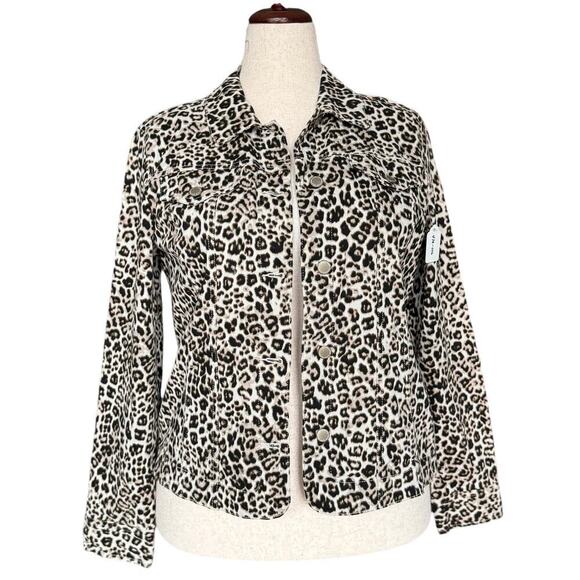 Charter Club Leopard Print Jacket, Women's Size L - Picture 1 of 7